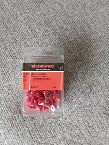 NEW WIRINGPRO RING TERMINALS 22-18 AWG QTY 100 RED