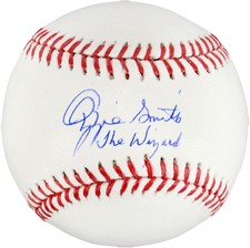 Ozzie Smith St. Louis Cardinals Autographed Baseball w/ HOF 02 Incs - Fanatics