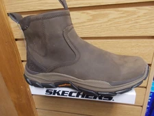 SKECHERS RESPECTED EVANSTON SIDE ZIP BOOT BROWN 205176 MULTI SIZES NEW IN BOX