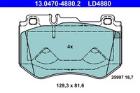 Bremsbelagsatz FÜR MERCEDES-BENZ C-KLASSE T-MODEL (S205) - ATE 13.0470-4880.2