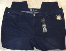 New DG2 Diane Gilman Dark Wash Stretch Blue Jeans size 28W