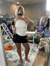 BEBE Athletic Black Pull On SKORT tennis Skirt Women’s Size M Hotty Short Sporty