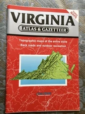 VIRGINIA  Atlas & Gazetteer DeLorme Topo Maps - Recreation, Back Roads PB - VG