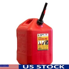 Durable 6 Gallon Gas Can W/ FlameShield Safety System Quick Flow Spout New