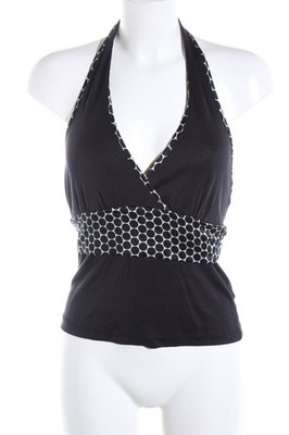 ALICE & TRIXIE Neckholdertop Damen Top Gr. DE 36 schwarz-wollweiß Business-Look