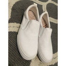Taos Sneakers WMS SZ 8 White Rubber Soul Slip On Comfort Walking Classic Shoes