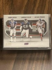 HARRY CARSON LAWRENCE TAYLOR MICHAEL STRAHAN 2021 PANINI SCORE 3D GIANTS INSERT!