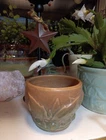 McCoy 1930s Art Pottery Berries And Leaves Ceramic Planter Jardiniere 3 3/8"