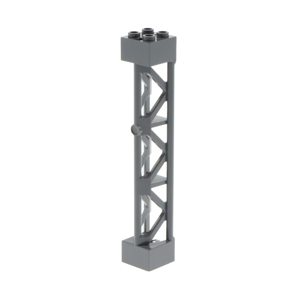 1X Lego Support 2X2X10 New Dark Gray Type4 Carrier 3 Posts 4667462 95347