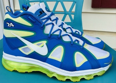 Nike Air Max Griffey Fury 24 JR Sprite Blue White Yellow Mesh