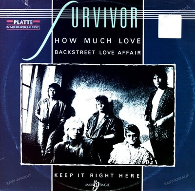 Survivor - How Much Love Maxi Coloured Vinyl (VG/VG-) ´