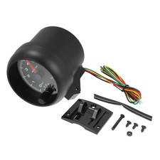 Car 0-8000 RPM White LED Backlit Tachometer Gauge Meter Kit Matte Black Unive...