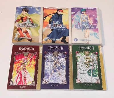 Tsubasa Those With Wings 1-3 & Magic Knight Rayearth 1-3 English Manga Books