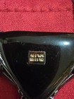 Vintage ALEXIS BITTAR  triangular shield Pendant. Hand Carved Black Lucite. — photo 10