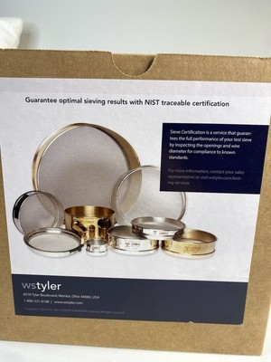 New In Box W. S. Tyler 8  U.S.A. Standard Test Sieve No. 60 Stackable
