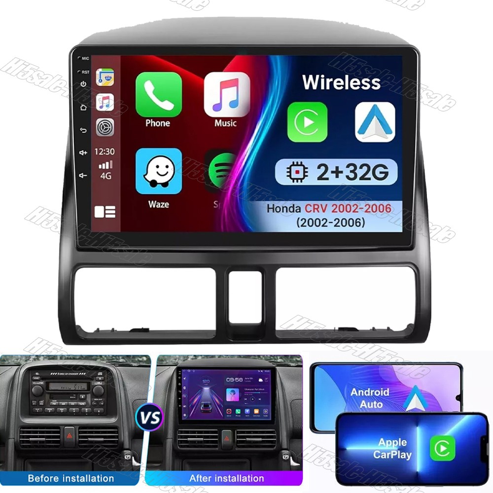 For Honda CR-V CRV 2002-2006 Android 15 Apple Carplay Car GPS Navi Stereo Radio