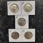 Set of Kennedy 40% Silver Half Dollar Coins 50c (Lot of 5) 1965, 66, 67, 68, 69