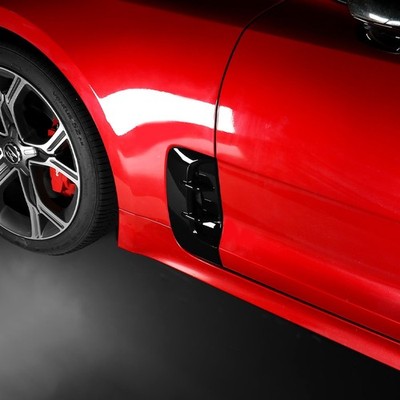 Für Kia Stinger Auto Seitlich Kotflügel Lufteinlässe Rahmen Abdeckung Schwarz