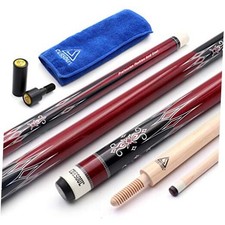 3 Cushion Carom Billiard Cue Red 56inch Weight 18oz,Wooden Joint System K-Gentle