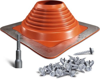 #8 Silicone Roof Pipe Flashing 7''-13'' High Temp Vent Boot Red