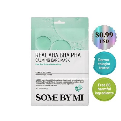 SOME BY MI Real AHA.BHA.PHA Calming Care Mask Sheet 1P | pore care