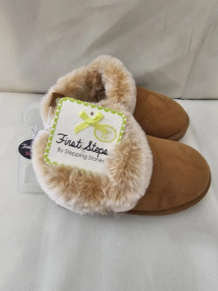 Botas First Steps by Stepping Stones para niños pequeños piel sintética talla 10 tan suaves nuevas con etiquetas Foto 3 de 4