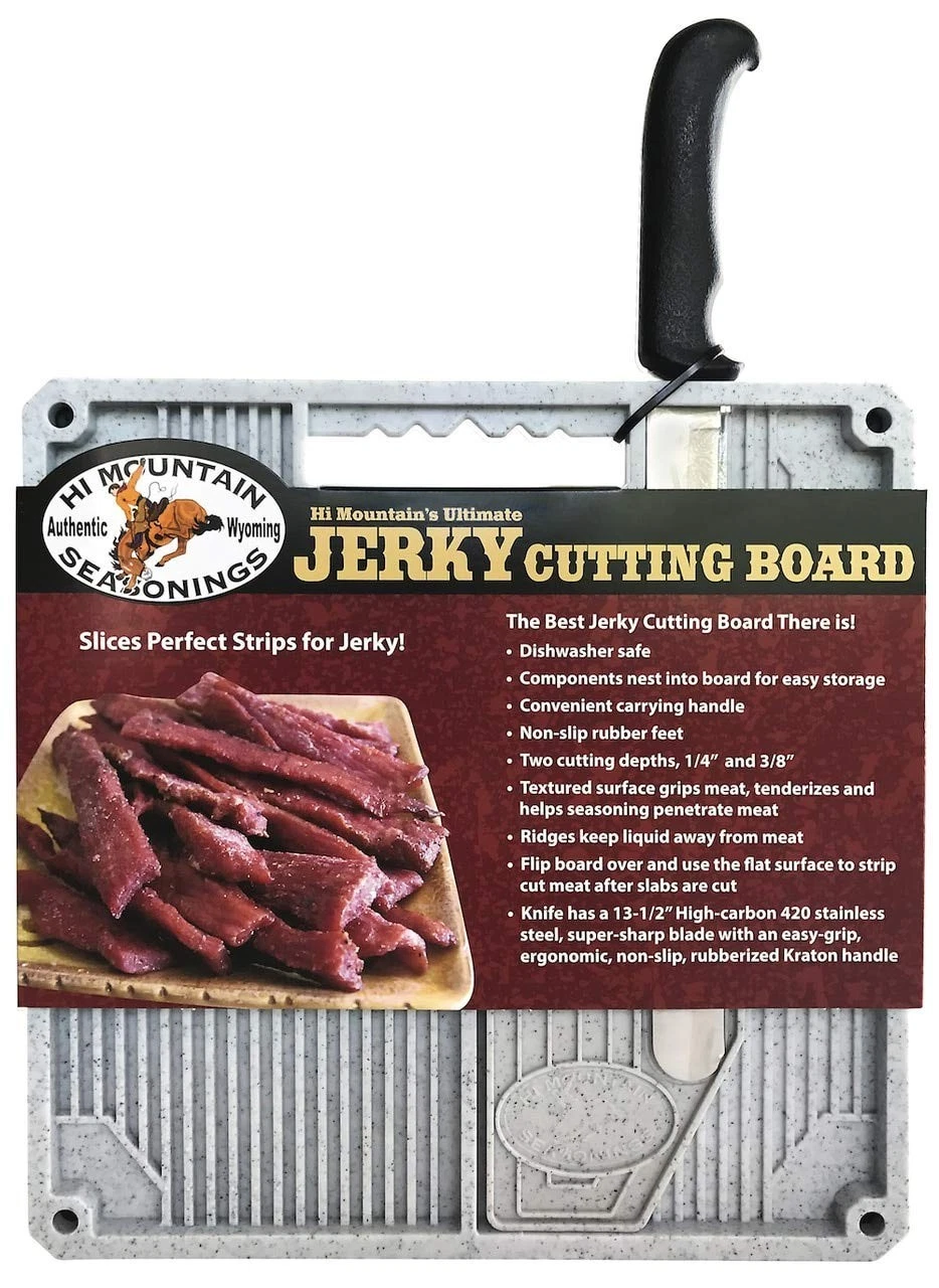 Beef Jerky Slicer Kit | Features 13.5” Serrated Knife & Non-Slip, Dishwasher-...