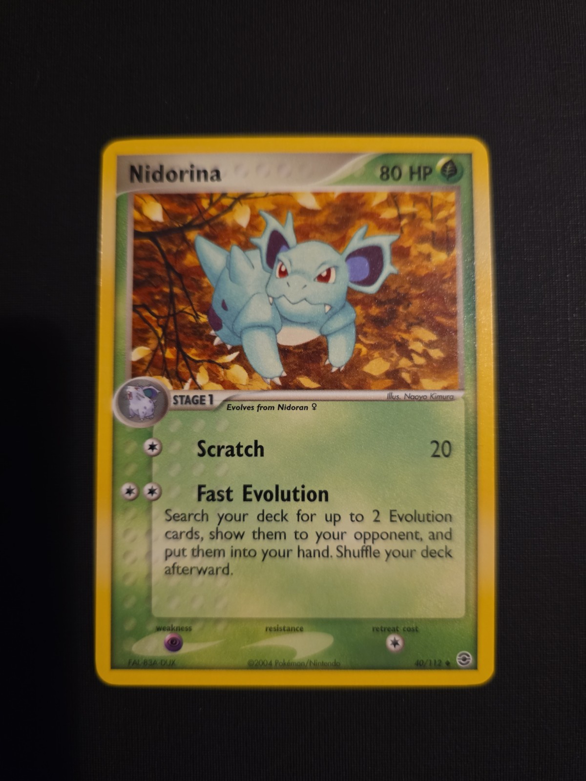 Nidorina 40/112 Uncommon FireRed & LeafGreen Pokemon 2004 LP Kimura