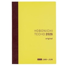 Hobonichi Techo 2026 Original Avec Book A6, Japanese, Daily, Yellow