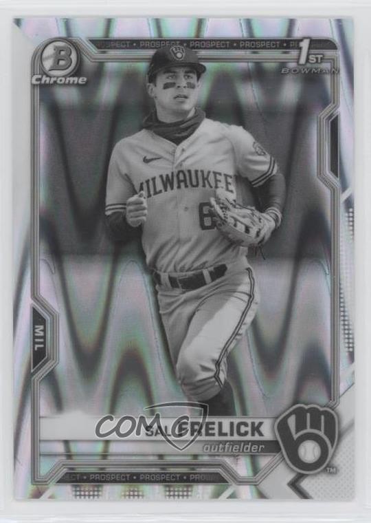 2021 Bowman Draft Chrome Black & White RayWave Refractor Sal Frelick 06iy