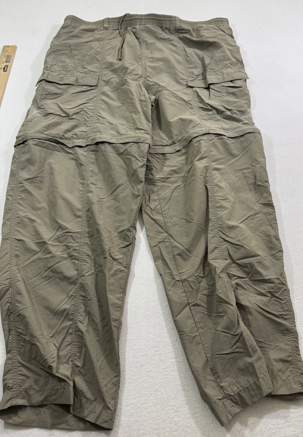 Columbia PFG Convertible Cargo Pants Zip Off Hiking Shorts Mens XXL Green
