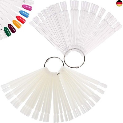 100Pcs Nail Art Tips Sticks Fächerförmige Nagelfarbe Anzeigetafel Nagelmuster St