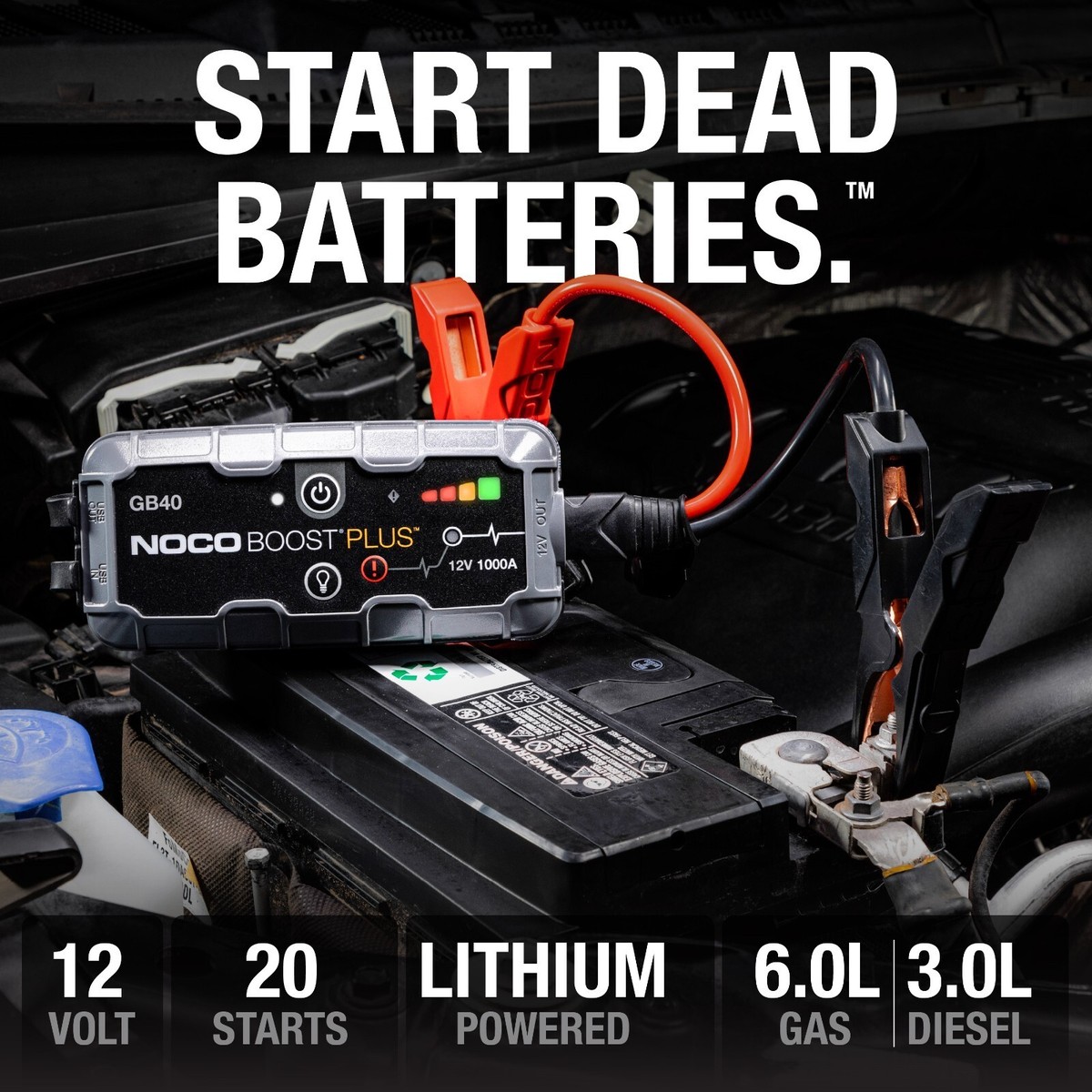 【美品】NOCO BOOST PLUS GB40 ジャンプスターター 12V NOCO Boost Plus GB40 1000A 12V UltraSafe Portable Lithium Battery