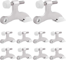 8 Pack Hinge Pin Door Stopper Heavy Duty Metal Adjustable Door Stops with Rubber