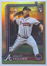 2025 Topps Series 2 Gold Holo Foil Grant Holmes RC 21/50 Atlanta Braves #414