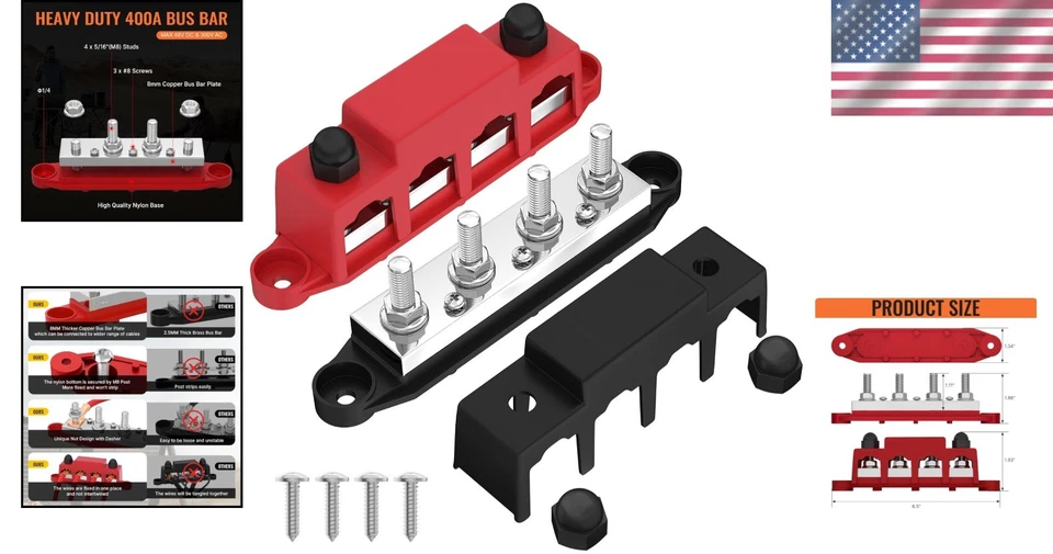 Automotive Solar Bus Bar 4x5/16" Studs - Image 2 of 4