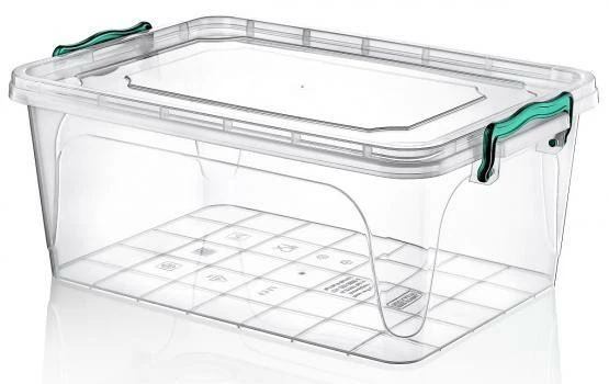 AUFBEWAHRUNGSBOX TRANSPARENT BOX KUNSTSTOFFBOX KLAPPBOX PLASTIKBOX 1-30l - Bild 3 von 4