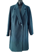 City Chic Womens Hunter Green Lined Coat Two Front Button Pockets ~ Xs