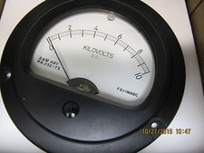 Military 2.80" Military 0-10 Kilovolts DC Voltmeter 6625-00-405-5020 [B4]