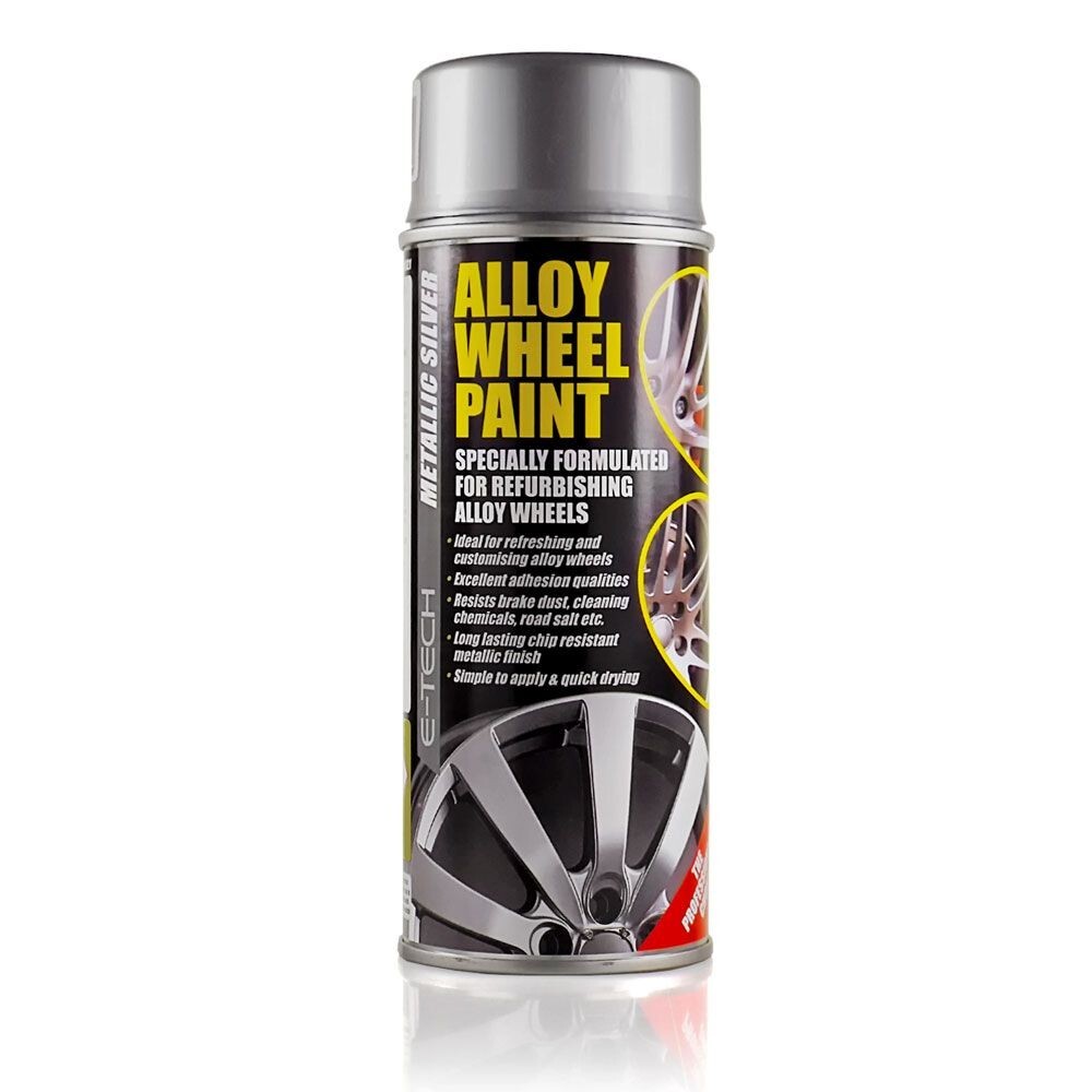 Car Alloy Wheel Paint ETECH Silver High Gloss Lacquer Primer Spray