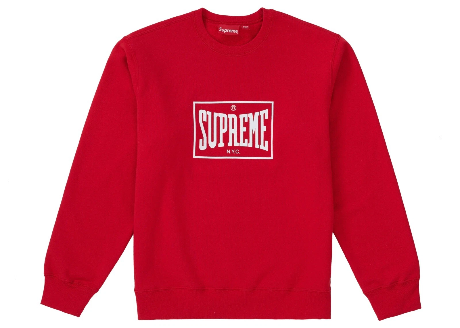 Sweat shirt logo boxe Supreme Warm Up Crewneck SS19 rouge XL Everlast 2019 BOGO