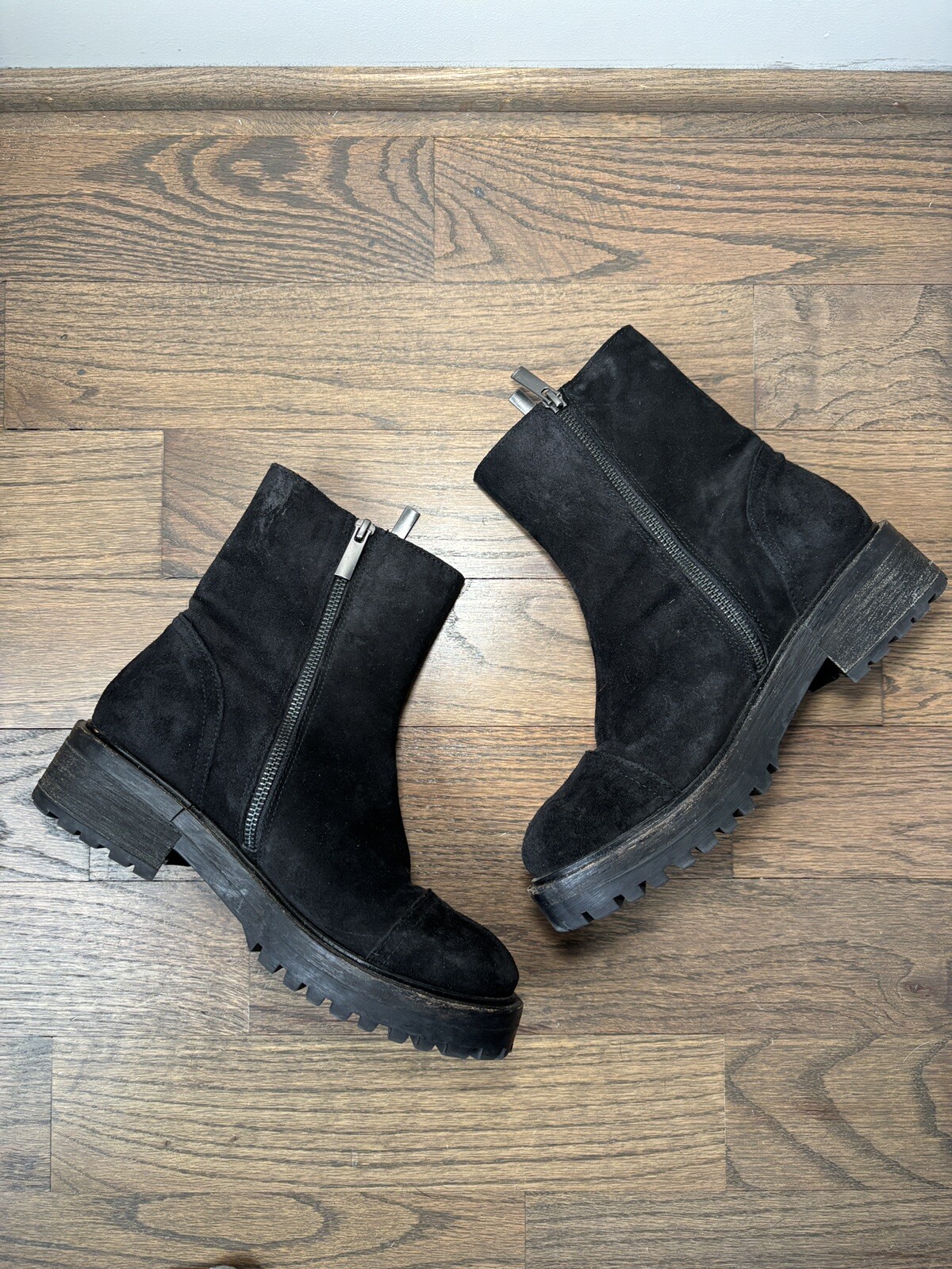 SAOLA Stivali con tacco Thursday Boot Company Raider neri scamosciati suola a strappo taglia 7