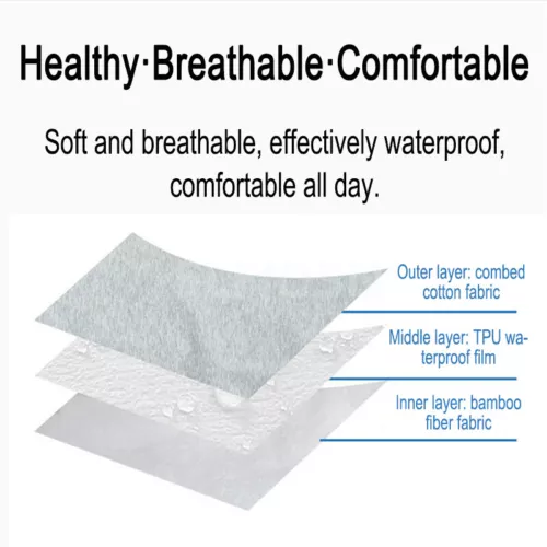 1PC Adult Incontinence Cloth Diaper Pants Reusable Waterproof Urine Leak-Proof - Picture 5 of 23