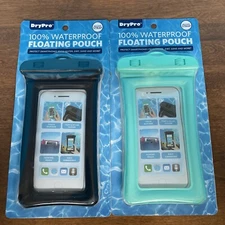 Set Of 2 Waterproof Floating Cell Phone Pouch W/ Strap