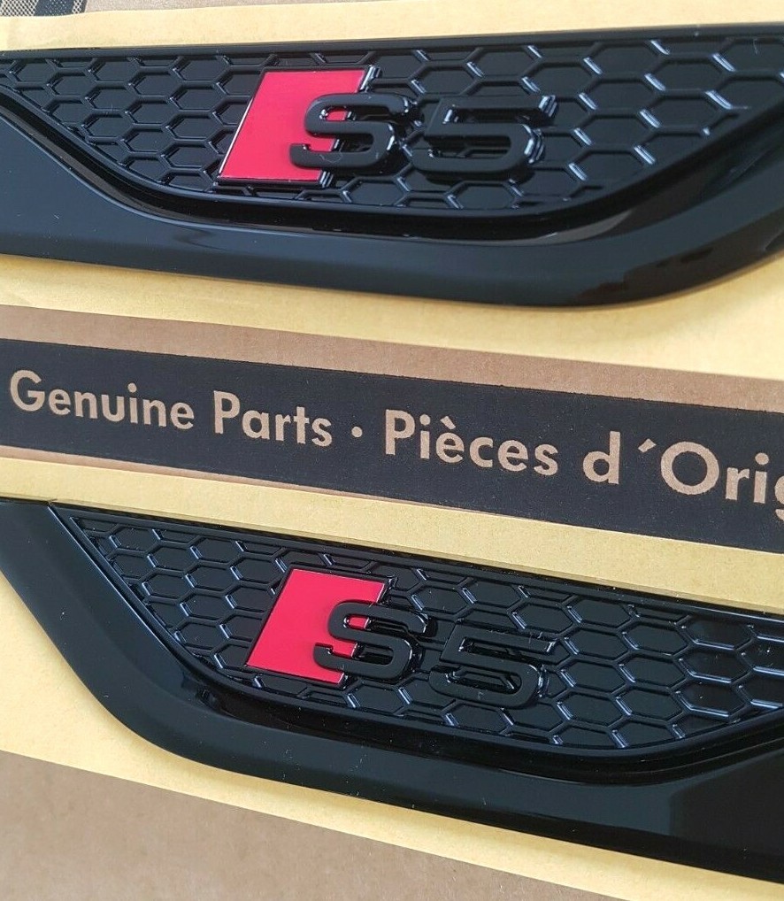 Original Audi A5 F5 S5 Blackline Fender Badge Door Emblems Badges