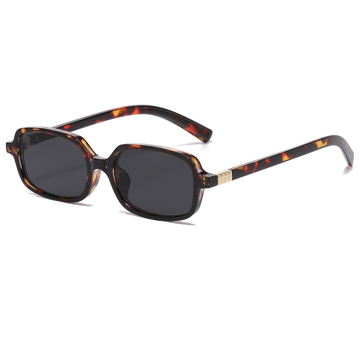 Retro Small Square Sunglasses Women Vintage Frame Non-Polarized UV Protection FEISEDY Retro Square Sunglasses Women Men 70s Vintage Trendy  main image 3