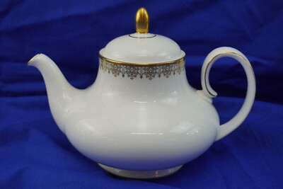 Royal Doulton Gold Lace Teapot, 4 1/2'', Plus Lid, 5.5 Cups  (S22)