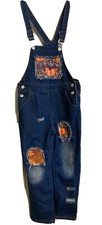 Mia Belle Girls Pumpkin Fall Overalls Size 4XL