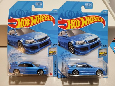 Hot Wheels Honda Civic Si Factory Fresh Blue Lot Of 2 63/250 | eBay
