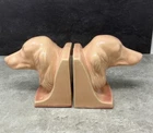 Rare Vintage Pair Shawnee Pottery Springer Spaniel book ends - pair
